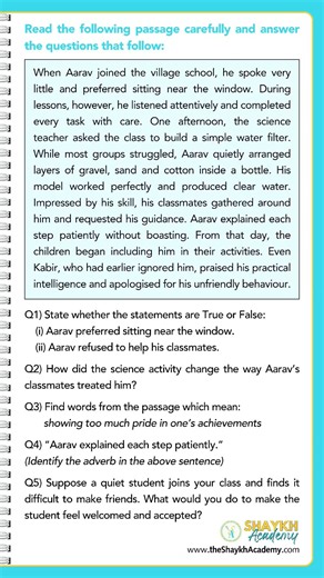 📝 Read the Passage and Answer the Questions | With Answers 🧑🏻‍🏫 | Unseen Passages for Class 5 to 7