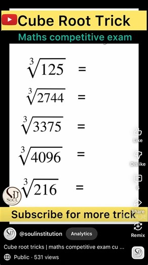 Cube root trick | square root trick |