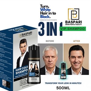 Not Work ? Return with no Question✨ Introducing Baspari 3-in-1 Dye Shampoo! ✨ Turn your white & grey hair into natural black in just 5 minutes – no mess, no hassle!  ✅ Works as Shampoo + Conditioner + Hair Color ✅ Fast & Easy Application ✅ Long-lasting Shine & Smoothness ✅ Herbal Ingredients for Hair Care ‍♂ Simply apply like a shampoo, wash, and see the magic!  Shop now at https://baspari.com/products/baspari-3-in-1-shampoo | Baspari VIP Shampoo | Facebook