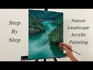 How to PAINT Nature Landscape | ACRYLIC PAINTING
