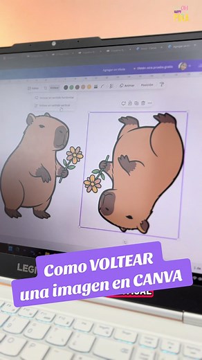 Cómo voltear o espejar una imagen en Canva