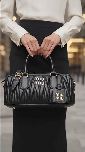 Miu Miu Matelassé Bowling Bag – Luxury in Every Detail! 🖤✨