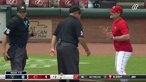 As frustration builds, David Bell has been ejected in Cincinnati! It was the 25th ejection of his career. | FanDuel Sports Network Cincinnati