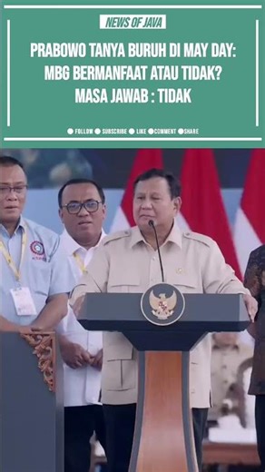 MBG bermanfaat atau tidak ? #mbg #mayday #prabowo #monas