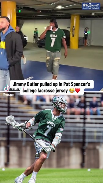 Jimmy Butler Wears Pat Spencer's Lacrosse Jersey
