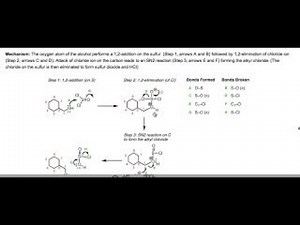 Conversion of alcohols to alkyl chlorides using SOCl2