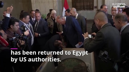 US authorities return stolen ancient sarcophagus to Egypt
