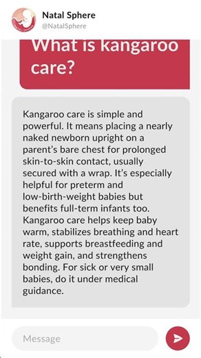 What is kangaroo care?