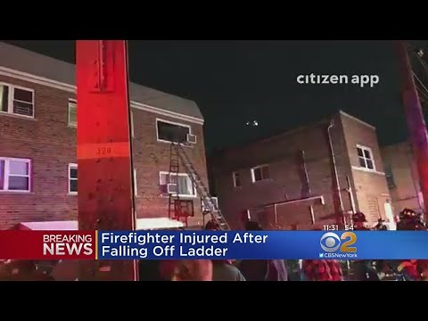 Firefighter Survives 30-Foot Fall Off Ladder