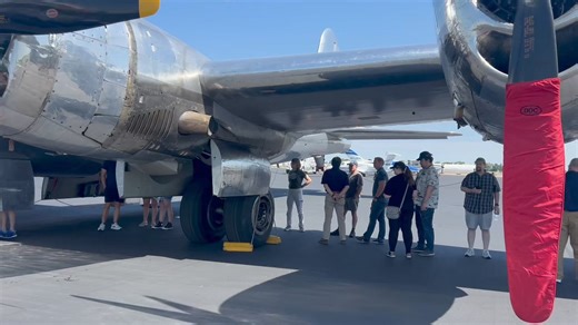 Hello, Kansas City! Ground and cockpit tours are underway until 4 pm today at New Century Airport in Gardner, KS at the Commemorative Air Force- Heart of America Wing hangar. | B-29 Doc