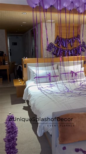 🛥️Yacht Decor Queen ✨ | SURPRISE BIRTHDAY HOTEL ROOM SETUP 💜💜 #viral #fyp #decor #yacht #occasion #birthday #trending #bookus #decoration #explore #partyplanner... | Instagram