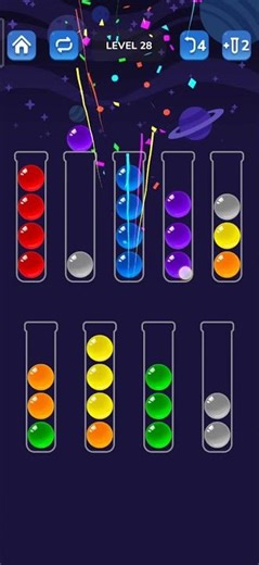 Ball sort puzzle level 28 #ballsortpuzzle #ballsortpuzzlegameplay #ballsort #ytshorts