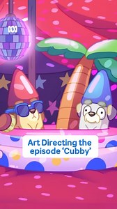 1.4K views · 232 reactions | Ever wondered what’s up with the fishing gnomes and disco ball in the Bluey episode ‘Cubby’? 睊✨ Go #BehindTheScenes and hear from the Bluey team in our #BehindBluey podcast. ️ Joe Brumm (Bluey Creator and Showrunner) ️ Costa Kassab (Lead Art Director) @cosmicglow | ABC Kids Community | Facebook