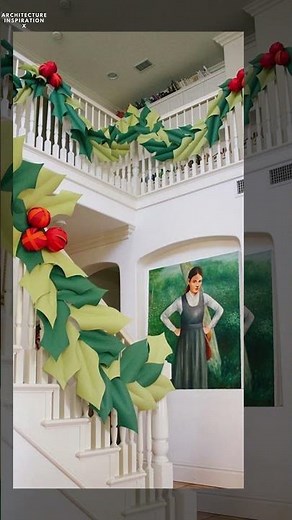Holiday Garland on Stairs Ideas for a Festive & Elegant Christmas Look