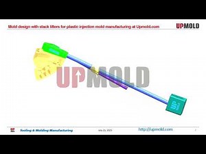 Mold design with stack lifters for plastic injection mold manufacturing at Upmold.com
