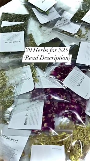 Can’t choose just one herb? 👀 Our 20 Herb Sampler has you covered! 🌿🧚🏾‍♀️ Perfect for tea, tinctures, or your spiritual journey 💫 Shop now & explore the magic of herbs 💚 #HerbalHealing #NaturalLiving #HerbTok #HerbsForHealth #HerHerbsHeal HerHerbsHeal.com
