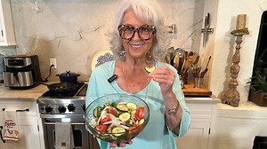 My Aunt Peggy used to make a version of this salad all the time when my boys were growing up, so I know they were thinking of her when they came up with this Quick Pickled Cucumber, Tomato and Onion Salad recipe: https://www.pauladeen.com/recipe/quick-pickled-cucumber-tomato-and-onion-salad1/ | Paula Deen