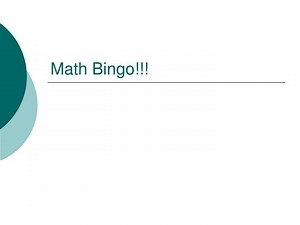 Math Bingo!!! - SlideServe