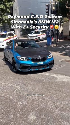 Mumbai’s Billionaire Mr.Raymond BMW M2 with Security Car😮 #youtubeshorts #ytshorts #car #viral #fyp