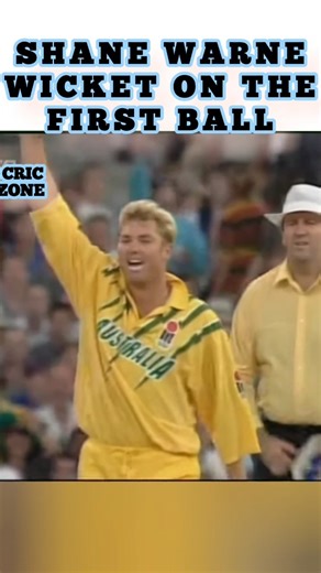 Shane warne, Wicket on the first ball #cricketshorts #cricketlover #yt
