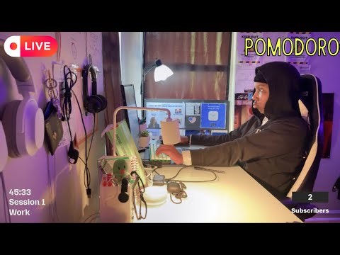 Pomodoro n-hour study session | 50/10 | NO TALKING | Relaxing Rain Sounds