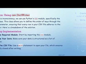How to Write Python Dictionaries to CSV with Consistent Key Order