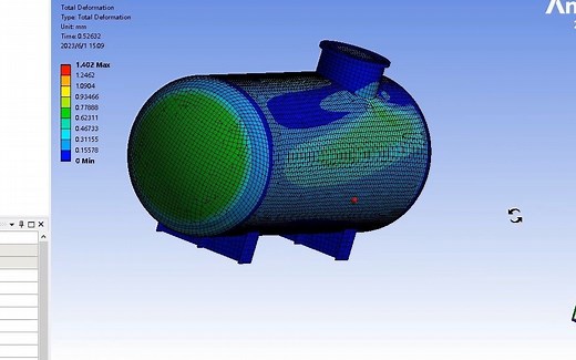 【ANSYS-Static Structural】压力容器静力学仿真分析