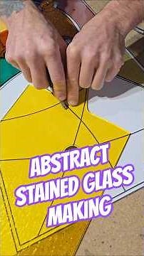 Abstract Stained Glass Making #glassart #crafts #stainedglass