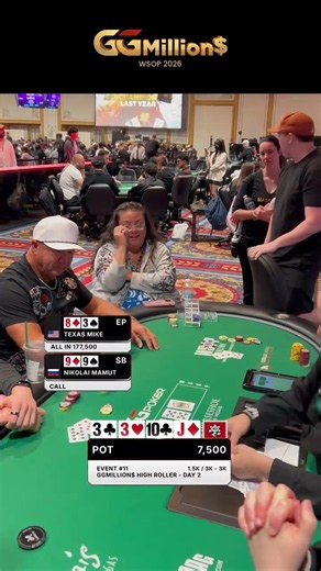 Texas Mike Gambles to Run It Up 🎰 #pokershorts
