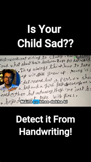 Depression Signs in Child Handwriting!