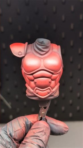 How to Paint Red Armor #miniaturepainting #airbrushpainting #vallejopaints