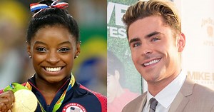 Olympian Simone Biles meets crush Zac Efron in Rio, turns into a giddy teenage fan