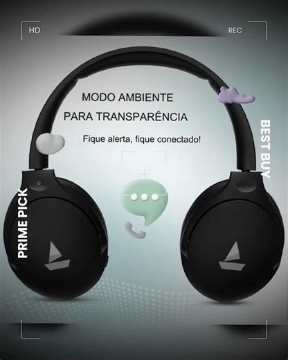 BoAt Rockerz 551ANC Hybrid ANC Over Ear Headphones 100H Playtime Ambient Sound