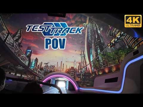 Test Track POV (Version 3, 4K 60FPS), Epcot | Non-Copyright