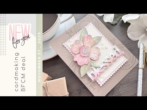 Cardmaking In 5 Easy Steps | PLUS Save Big on Black Friday with Waffle Flower | Flower Focal Die