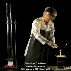 27K views · 964 reactions | #Video: Phản ứng Barking dog là phản ứng hóa học giữa CS2 và N2O. Phản ứng này tỏa nhiệt, phát ra ánh sáng huỳnh quang màu xanh và âm thanh giống tiếng chó sủa :v. Làm phản ứng này trêu chó hàng xóm cũng hay phết ấy :v, nhớ đừng đi #Exciter kẻo lại bị hiểu nhầm trong #ngành ấy :v Nguồn trong video -HH- | Beautiful Chemistry | Facebook
