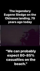 79 years ago today, the 1st Marine Division lands on Okinawa. Eugene Sledge and the Marines were told the night before that they can expect 80-85 percent casualties on the beach the next morning. 🪖 | 746th Army Air Force Band
