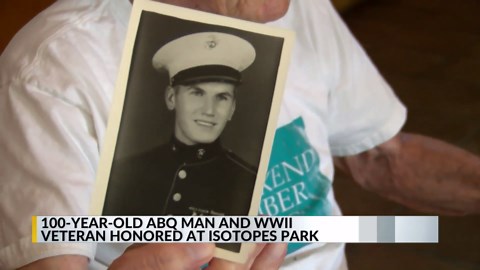 100-year-old Albuquerque man throws first pitch at Isotopes game
