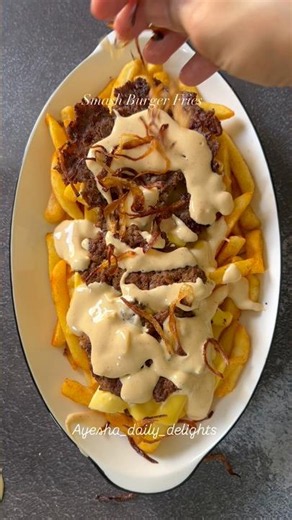Smash burger fries