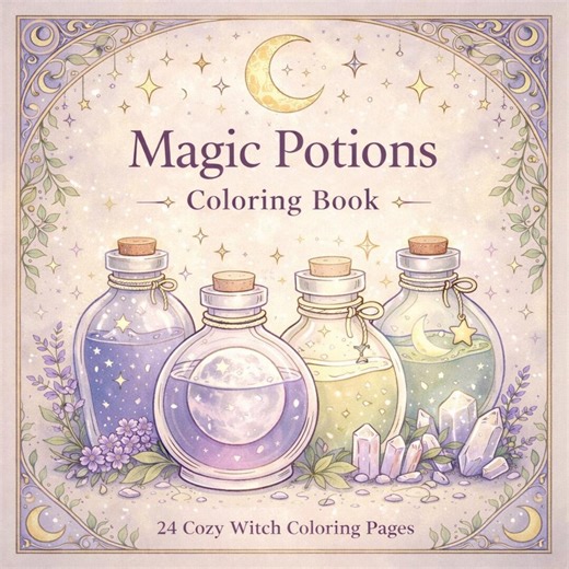 Magic Potion - Coloring Book - Etsy