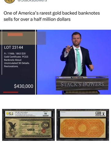 Final moments of rare civil war banknote selling at auction 😳