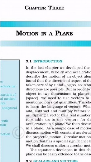 Motion in a plane class 11 Physics | Class 11 physics chapter 3 | Physics Ncert line by line