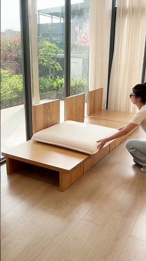 Minimalist Solid Wood Platform Modular Multifunctional Sofa #home #tiaro #diningtabledesign #diy