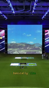 This golf screen is the size of a building! #golfsimulator #techsports #mkbhd | MKBHD