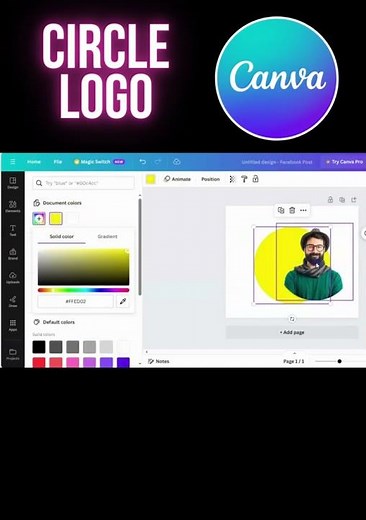 Circle logo in Canva #easycanva #canva #graphicdesign