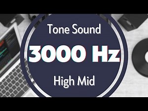 3000 Hz Frequency Sound. Tone Audio Signal. Sine Waveform. High MID