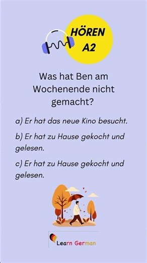 #26 A2 Hören üben | Practice Listening Skills in German A2 | Learn German | Goethe Zertifikat A2