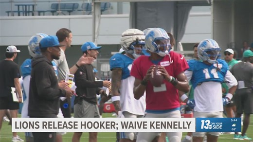 The Detroit Lions have officially released Hendon Hooker and Dan Skipper, while also waiving former GVSU safety Ian Kennelly. | 13 On Your Side