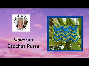 Chevron crochet purse