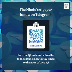 The Hindu's e-paper is now on #Telegram! Scan the QR code and subscribe to the channel to stay updated on the news of the day! https://trib.al/G3zUs5T https://trib.al/2qODTBU | The Hindu | Facebook